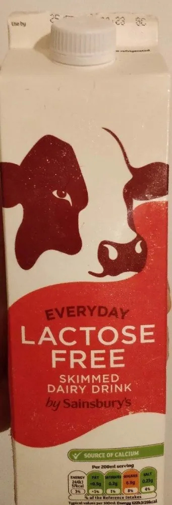 Lactose free skimmed milk