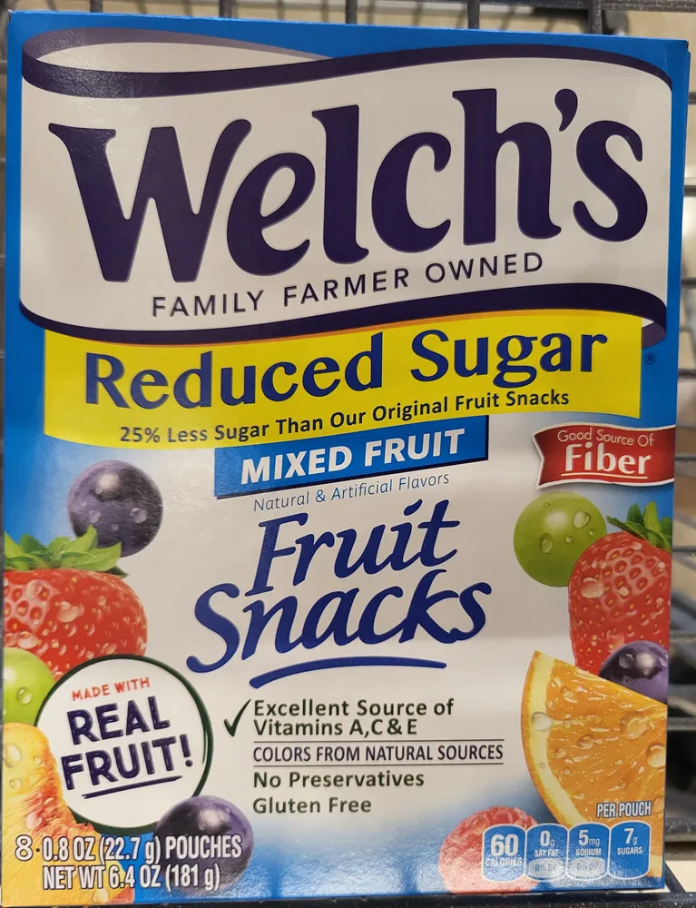 Welch's Reduced Sugar Mixed Fruit Fruit Snacks