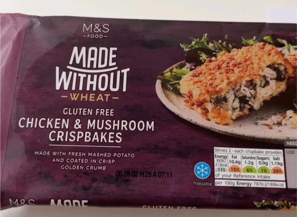 Chicken & mushroom crispbakes