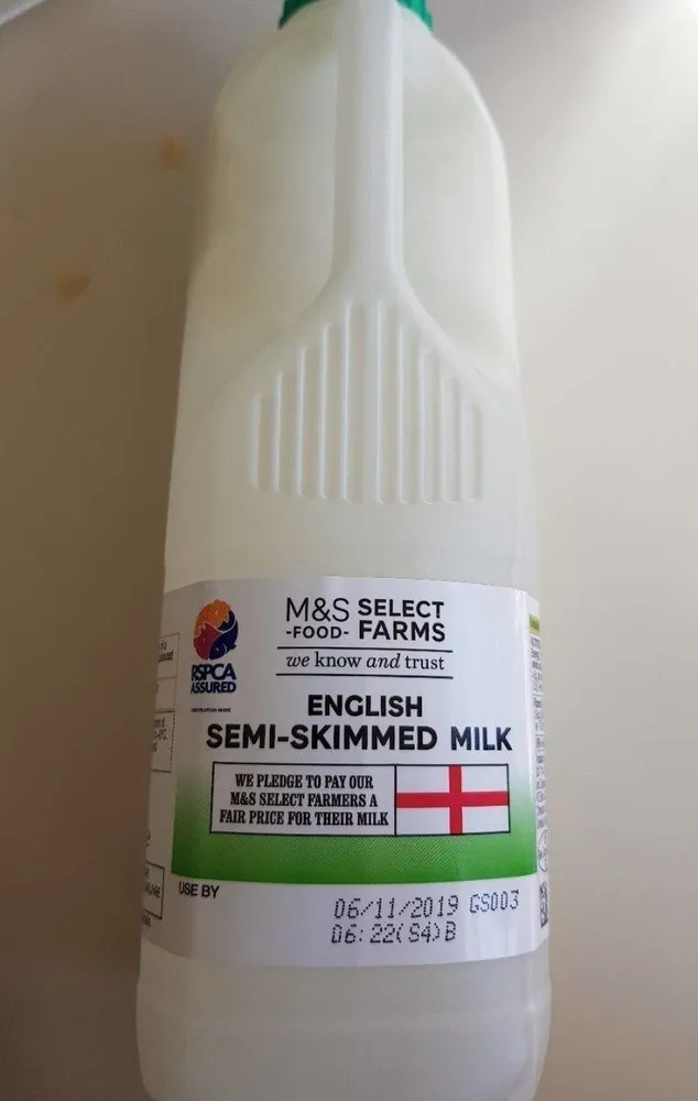 English semi-skimmed milk
