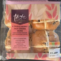 4 triple berry hot cross buns