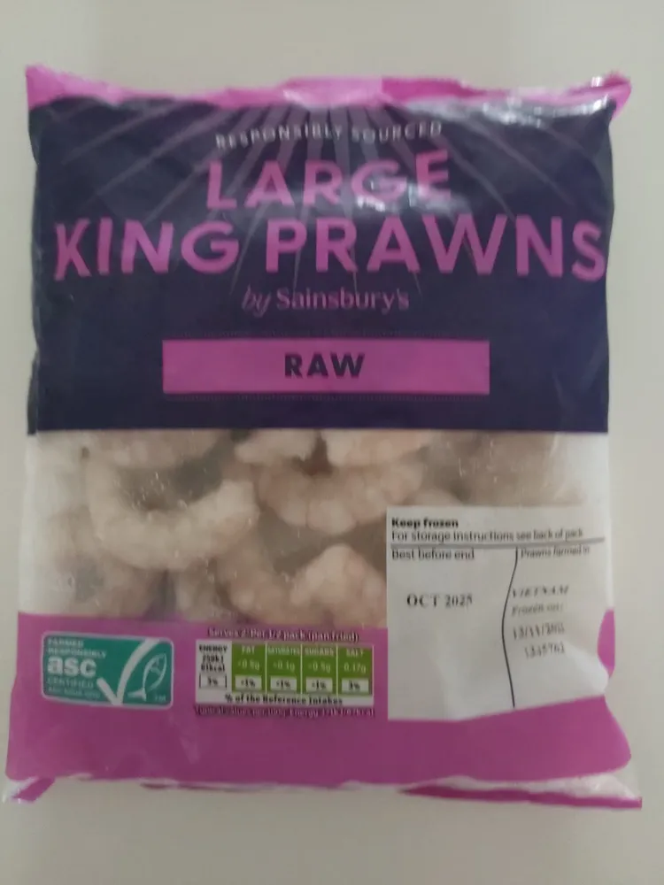 large king prawns by Sainsbury's