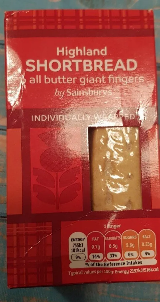 Shortbread butter giant fingers