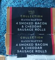 Handcooked smoked bacon and cheddar sausage roll