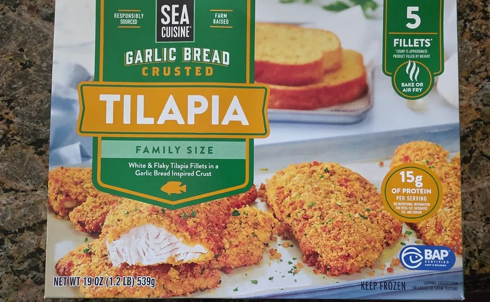 Garlic Bread Crusted Tilapia