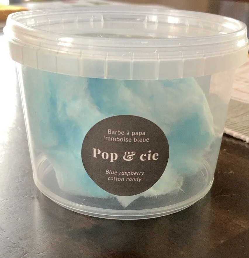 Barbe à papa framboise bleue