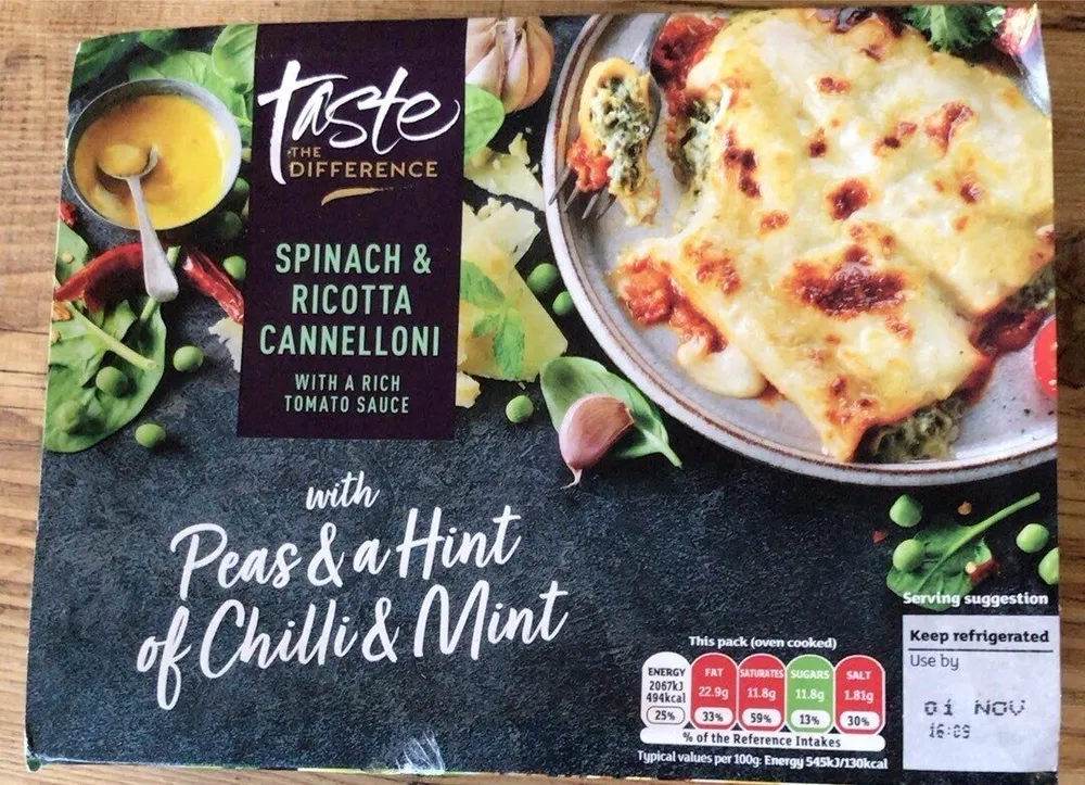 Spinach cannelloni