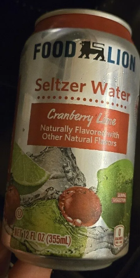 Cranberry Lime Seltzer Water