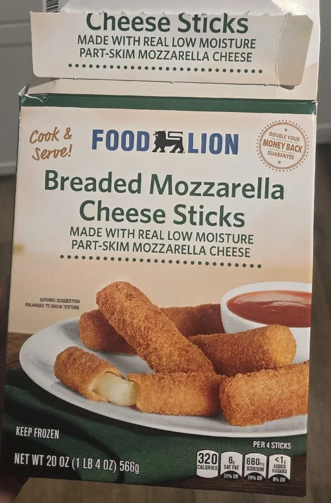Breaded Mozzarella Cheese Sticks