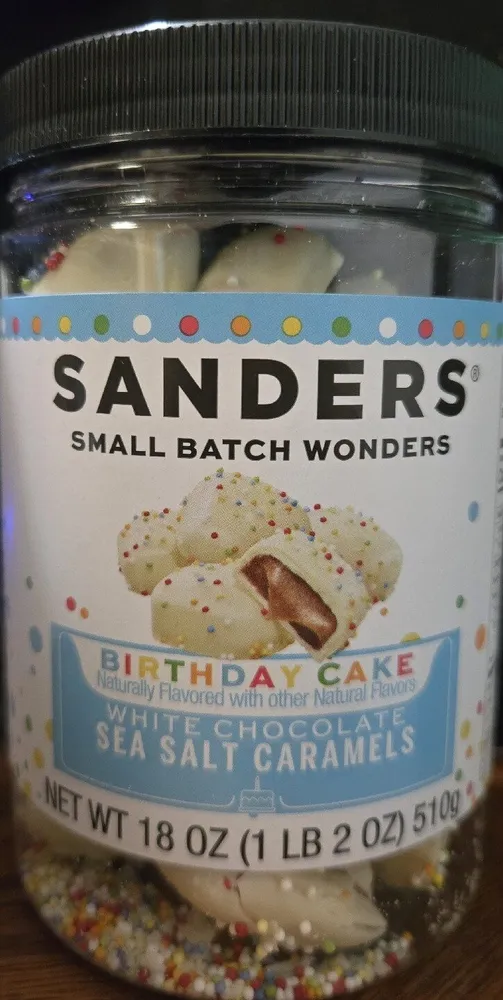 Sanders Small Batch Wonders Birthday Cake White Chocolate Sea Salt Caramels