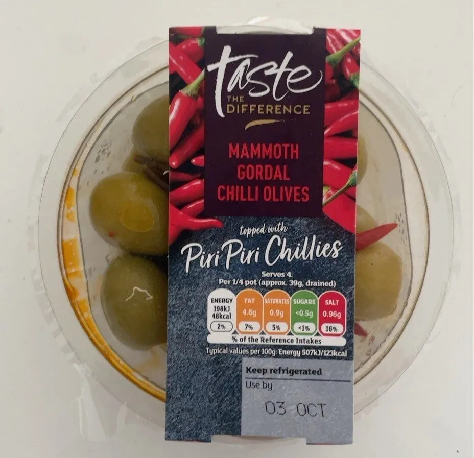 Taste the Difference Mammoth Gordal Chilli Olives