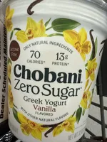 Chobani Zero Sugar Greek Yogurt Vanilla