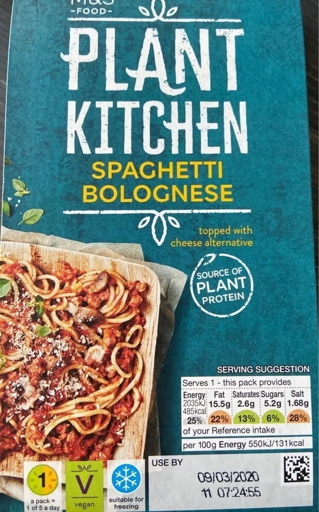 Plant Kitchen Spaghetti Mushroom Bolognese