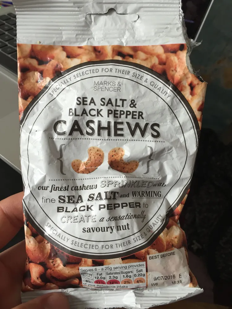Sea Salt and Black Pepper Cashews