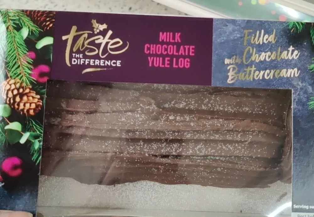 Milk chocolate Yule log