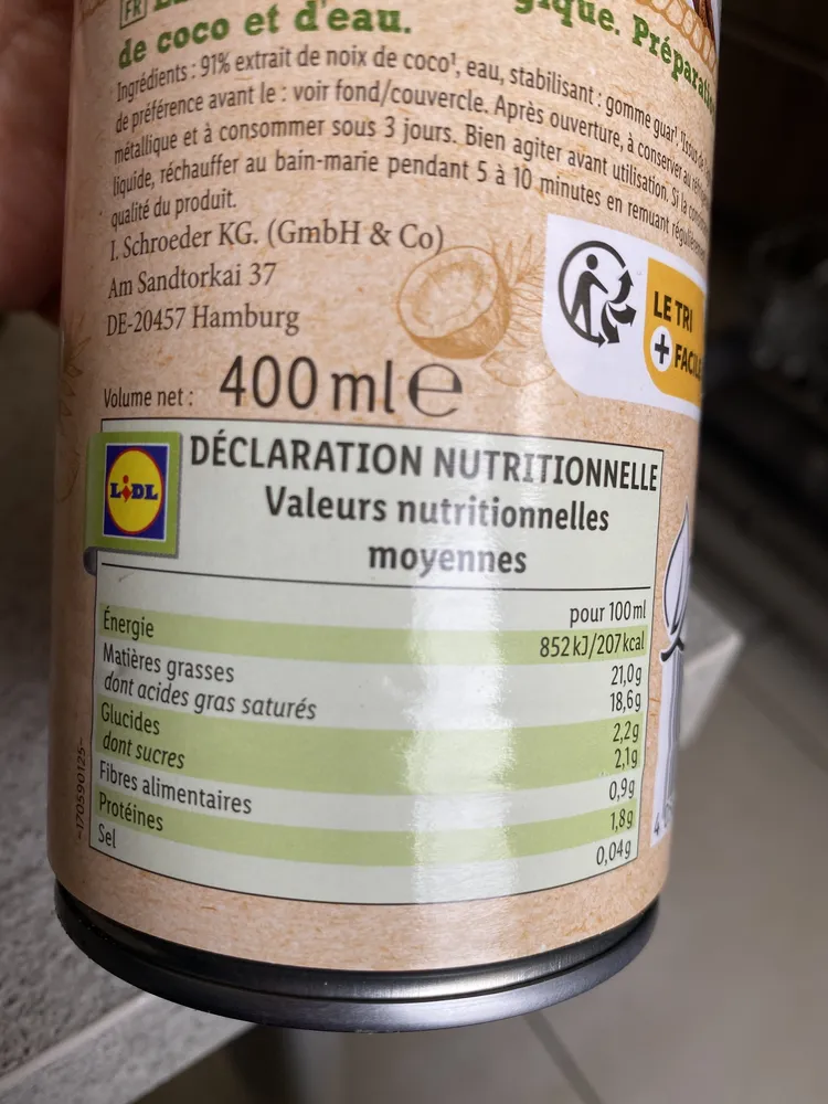 Lait de coco