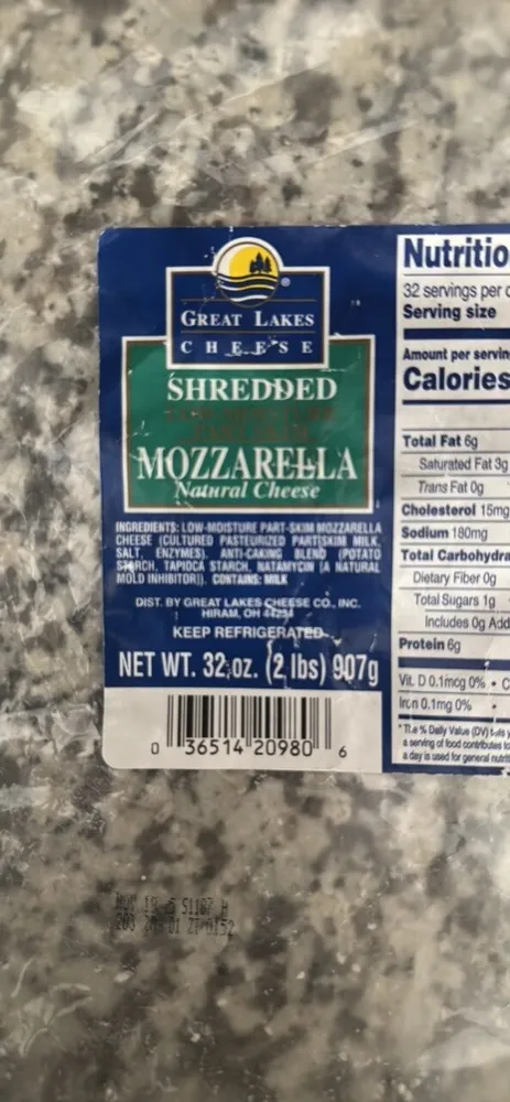 SHREDDED LOW-MOISTURE PART-SKIM MOZZARELLA Natural Cheese
