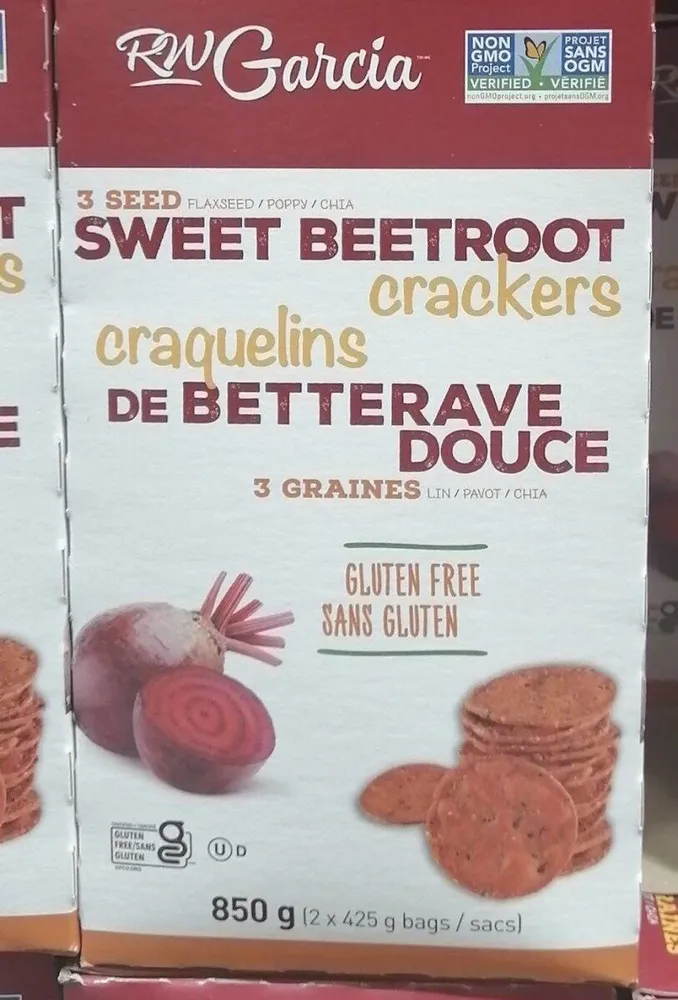 Organic 3 Seed Sweet Beet Crackers