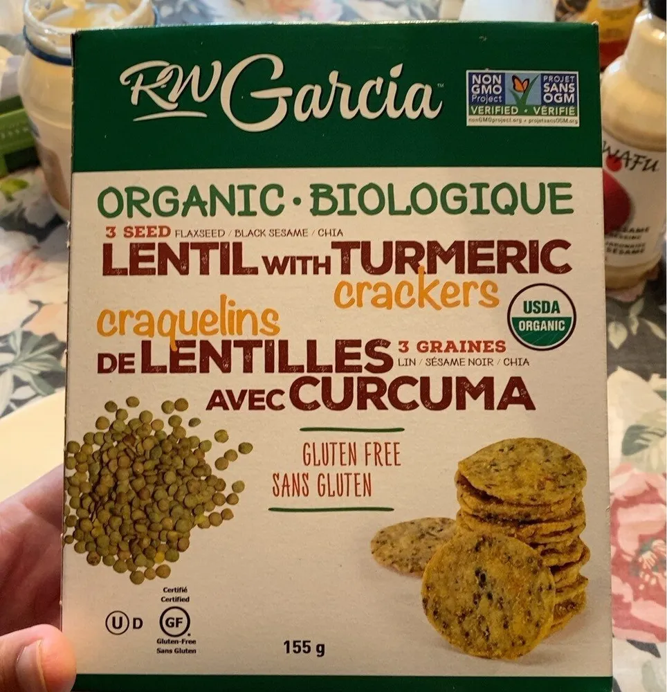 Organic 3 Seed Lentil With Turmeric Crackers