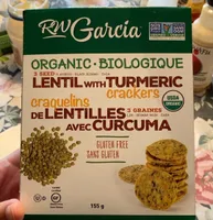 Organic 3 Seed Lentil With Turmeric Crackers