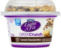 Light & Fit, Nonfat Greek Crunch Yogurt & Toppings