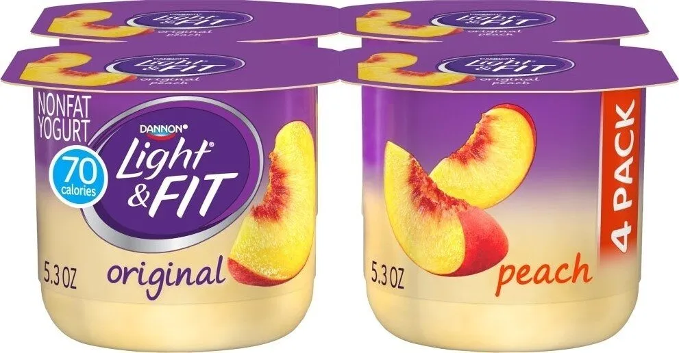Dannon peach yogurt