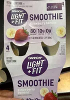 Dannon, light & fit, nonfat yogurt drink, strawberry banana