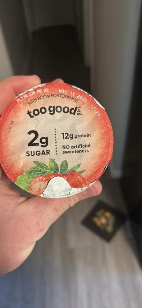 Too good blended strawberry yogurt