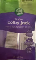 sliced colby jack cheese
