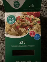 Enriched macaroni product, ziti