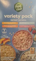 fruit & cream variety instant oatmeal
