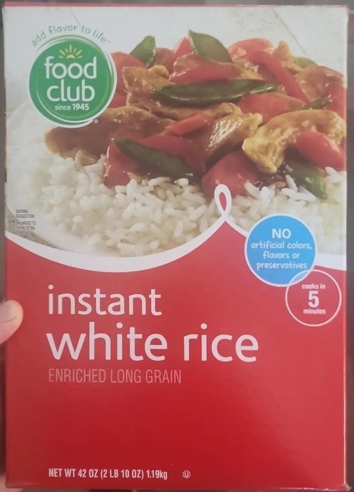 instant white rice