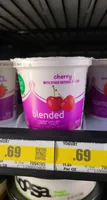 Cherry blended lowfat yogurt, cherry