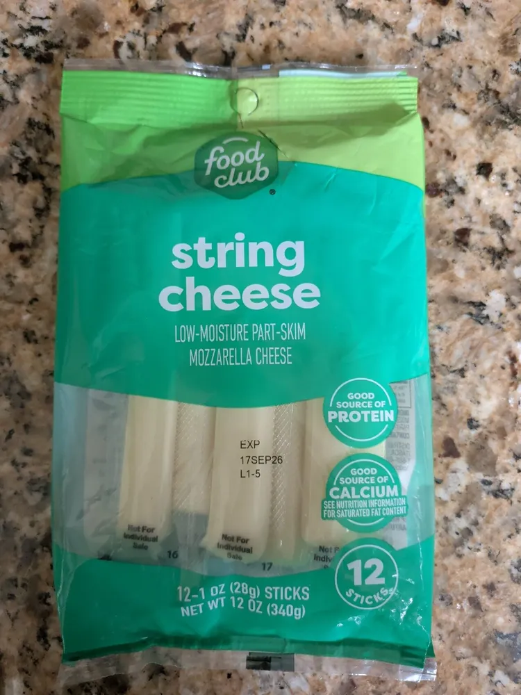 string cheese low-moisture part-skim mozzarella cheese