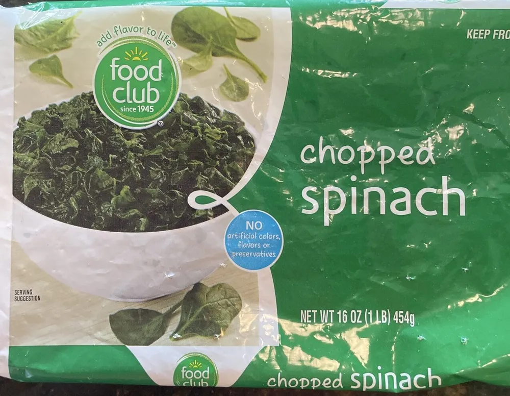 chopped spinach
