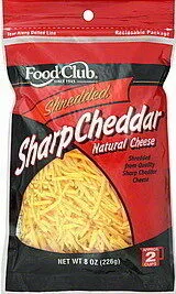 shredded sharp cheddar cheese