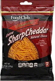 shredded extra sharp cheddar cheese