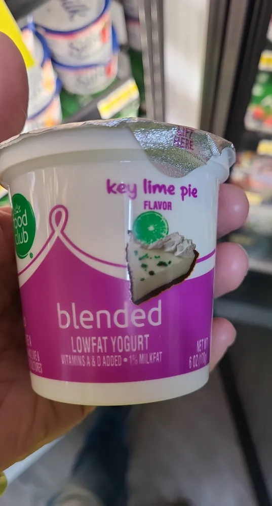 Key lime pie blended lowfat yogurt, key lime pie