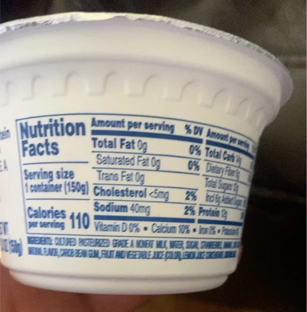 Strawberry banana greek nonfat yogurt