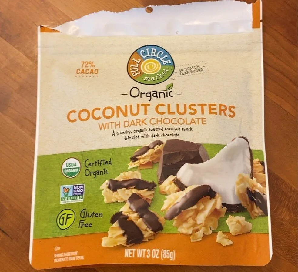 coconut clusters with dark chocolate