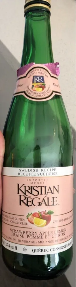 blended sparkling beverage : strawberry, apple & lemon