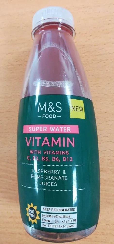 Super Water with vitamines Raspberry & Pomegranate juices