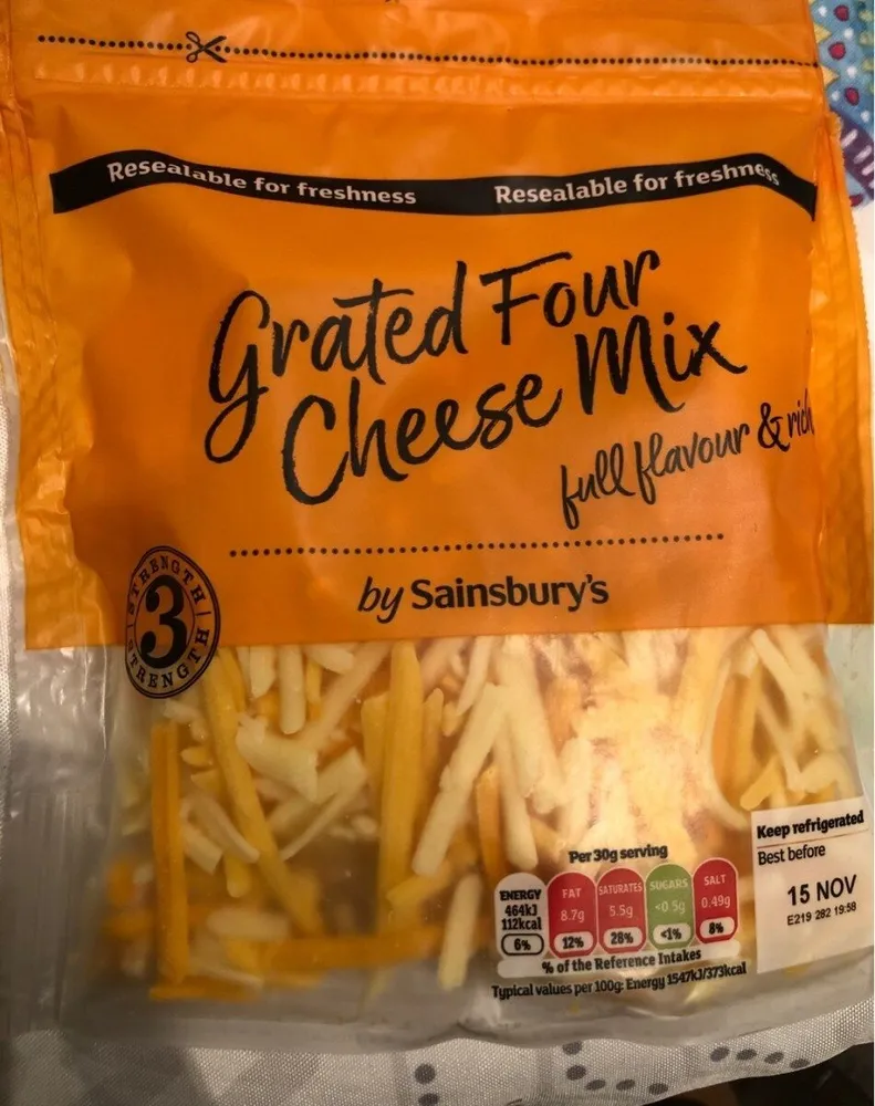 Grated four cheese mix