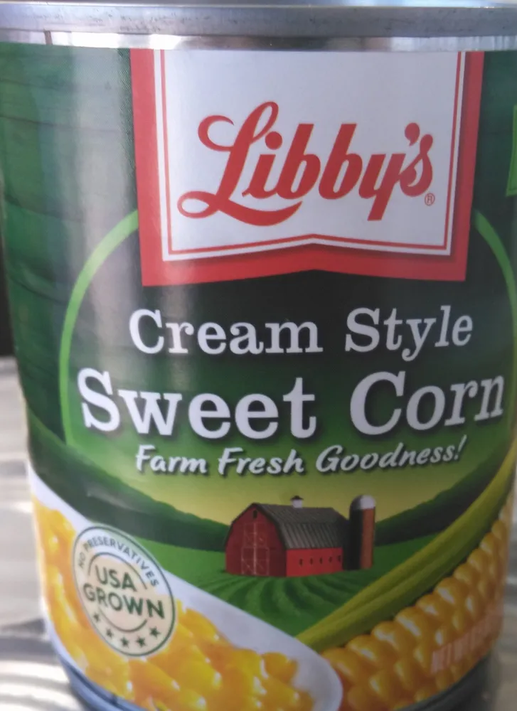 Cream style sweet corn