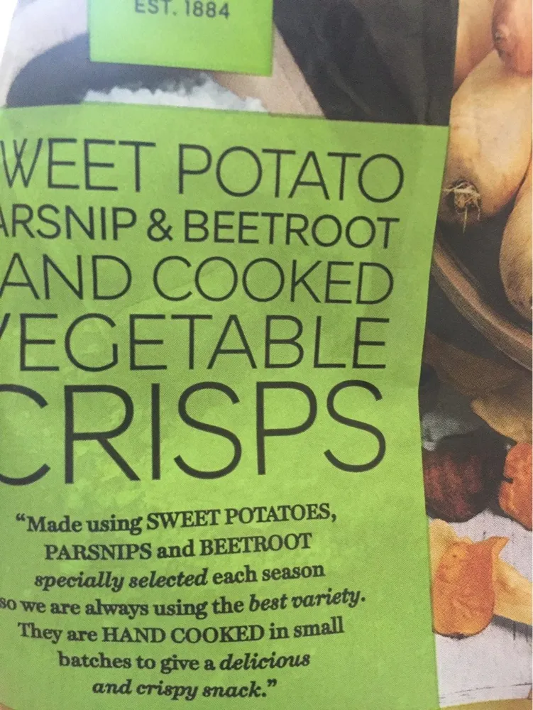 Chips de patate douce, panais et betterave