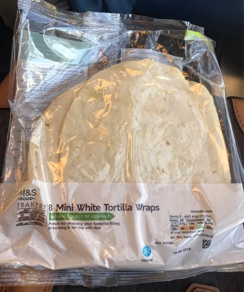 Mini White Tortilla Wraps