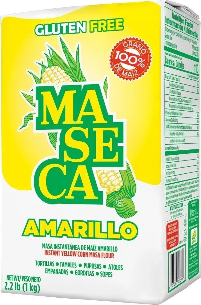 Amarillo Masa Instantánea de Maíz Amarillo / Instant Yellow Corn Masa Flour