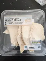 Roast sliced chicken breast