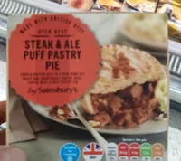 Steak and ale puff pastry pie