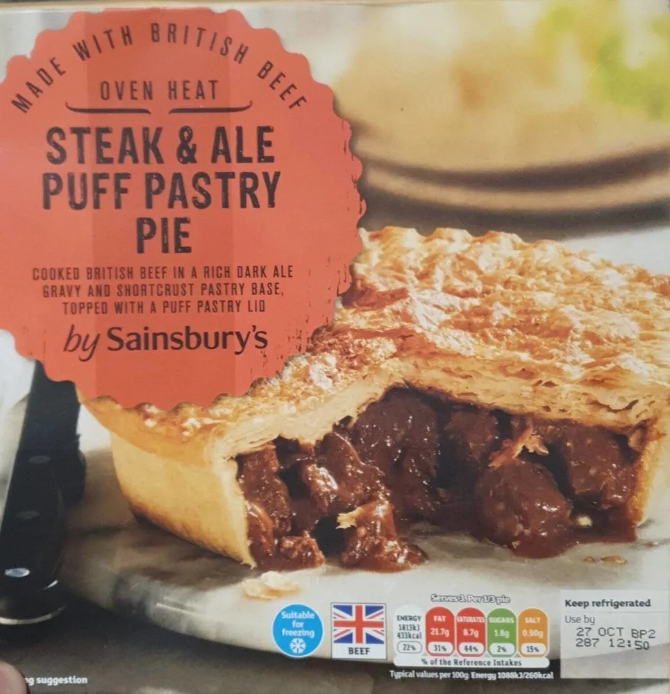 Steak And Ale Puff Pastry Pie